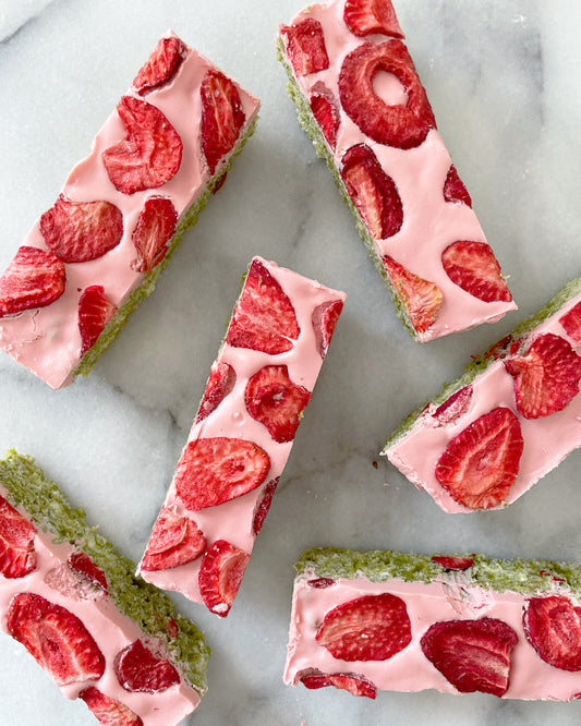 Matcha Strawberry Rice Krispie Treat Box